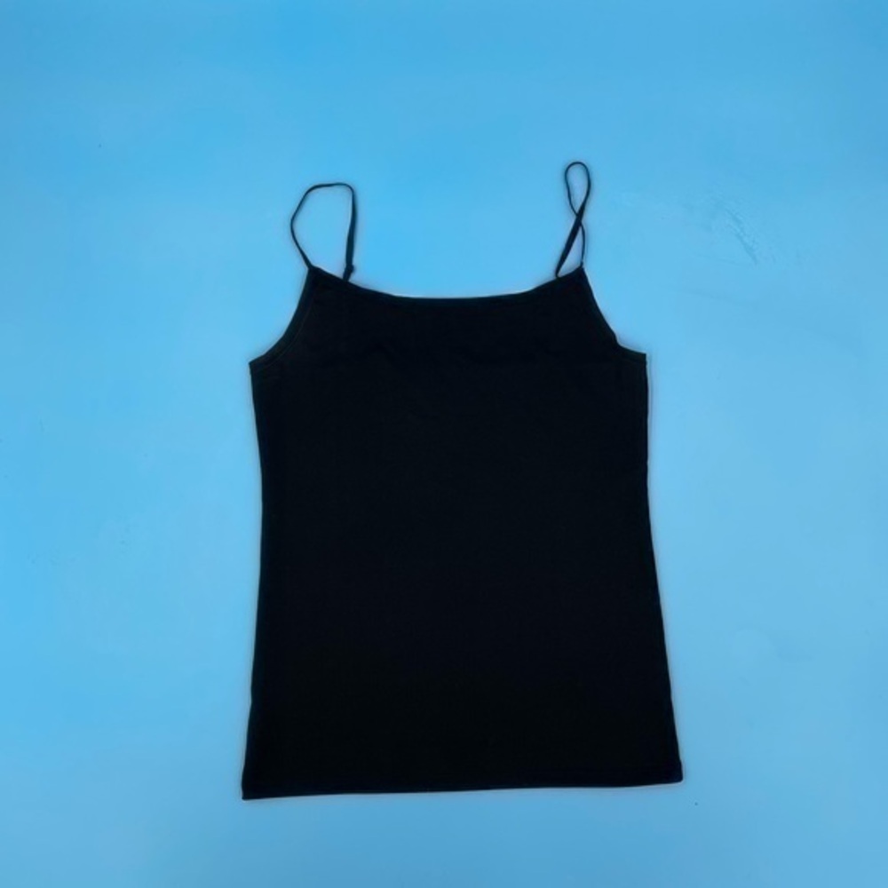 Ann Taylor Black Noodle Strap Tank Top
